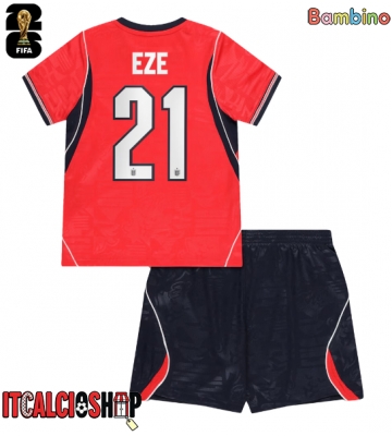 Inghilterra Eberechi Eze #21 Seconda Maglia Bambino Mondiali 2026 Manica Corta (+ Pantaloni corti)